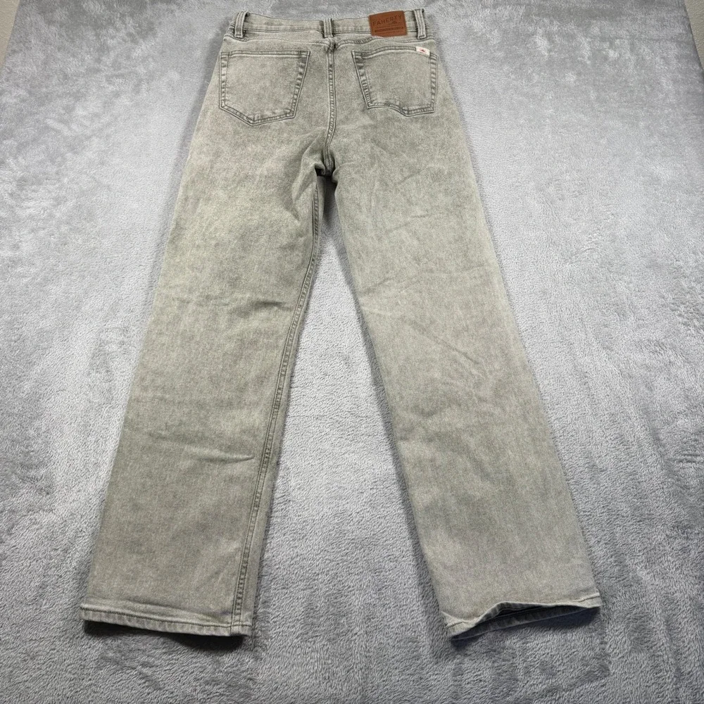 Faherty Jeans Womens 28x29 Gray Slim Straight Gray Sunwashed Denim WBS2506-OHW